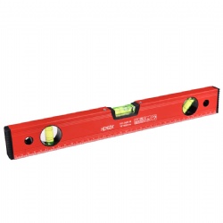 A level ruler with magnetic force and scale, featuring an adjustable 180° horizontal bubble