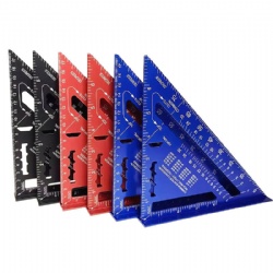 Aluminum alloy woodworking triangular ruler, specially designed for woodworking, 7-inch, metric/English 90-degree angle ruler